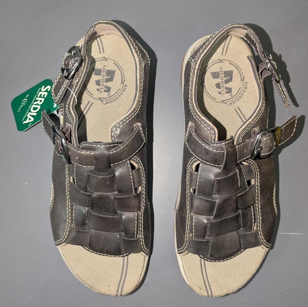Merrell 2 Dark Earth Brave Performance Sandals Womans 6 Brown - Picture 3 of 8